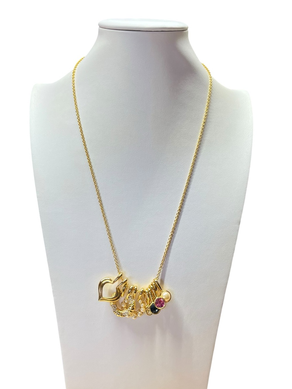 Vintage Nolan Miller Glamour Collection Gold Tone Charm Necklace